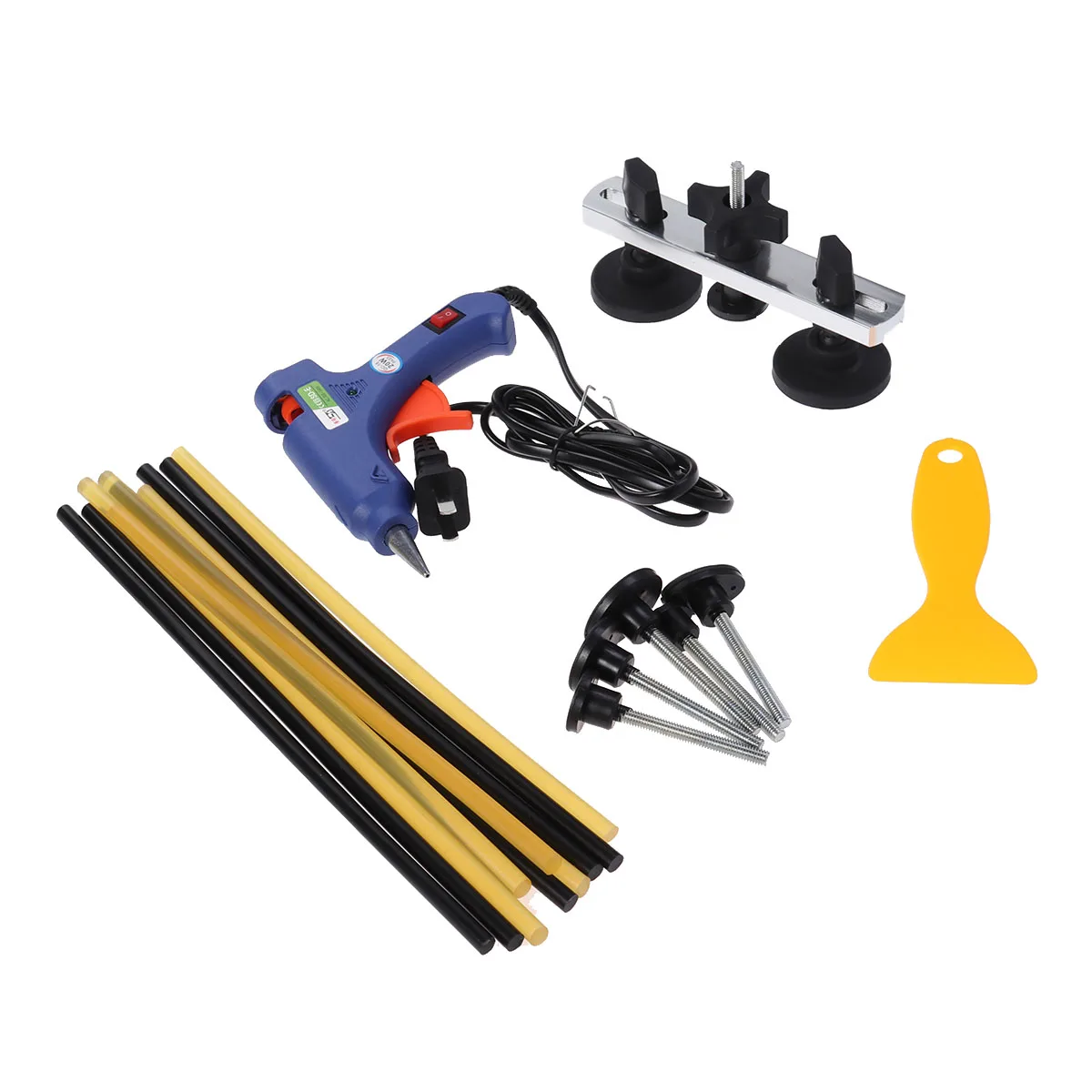 Car Paintless Dent Repair Tools Kit Dent Lifter Tool Set with US Plug +Hot Melt Glue Sticks+ Puller +Glue Gun Body Repair Tools
Car Paintless Dent Repair Tools Kit Dent Lifter Tool Set with US Plug +Hot Melt Glue Sticks+ Puller +Glue Gun Body Repair Tools