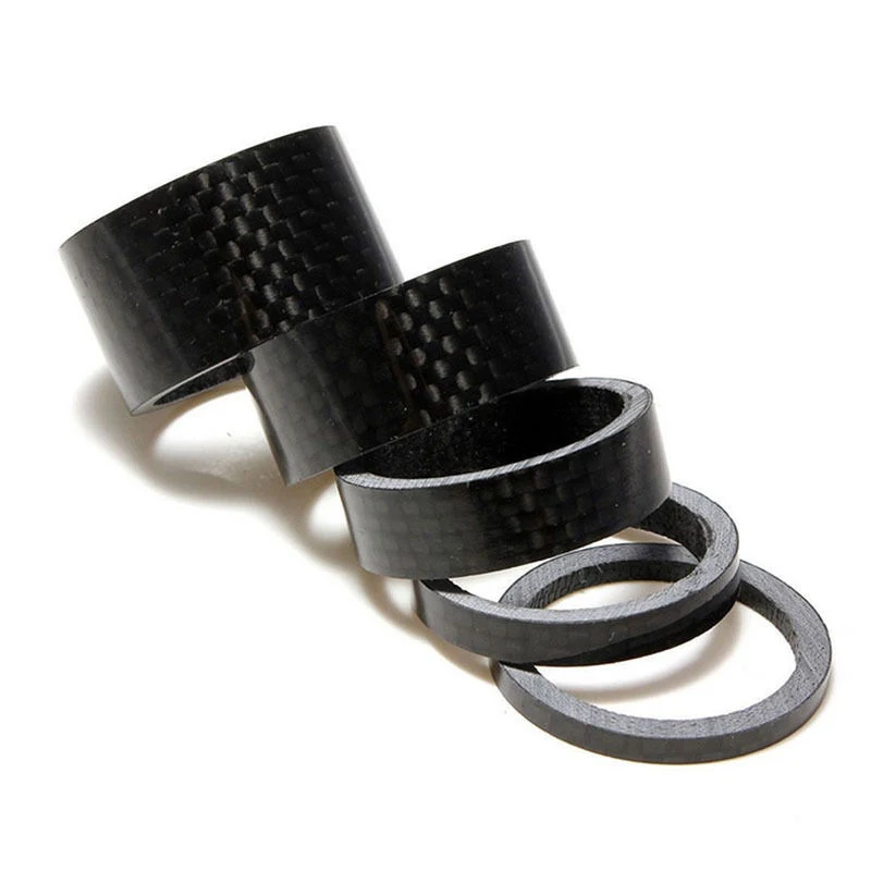 5pcs/set 1 1/8" Carbon Fiber Headset Fork Spacers kit Handlebar Spacers Ring Gasket Front Fork Washer Bike Stem Road Bike Black
5pcs/set 1 1/8" Carbon Fiber Headset Fork Spacers kit Handlebar Spacers Ring Gasket Front Fork Washer Bike Stem Road Bike Black