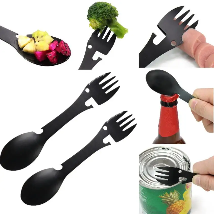 Fishsunday 2Pcs Multifunctional Camping Cookware Spoon Fork Bottle Opener Portable Tool 0723
Fishsunday 2Pcs Multifunctional Camping Cookware Spoon Fork Bottle Opener Portable Tool 0723