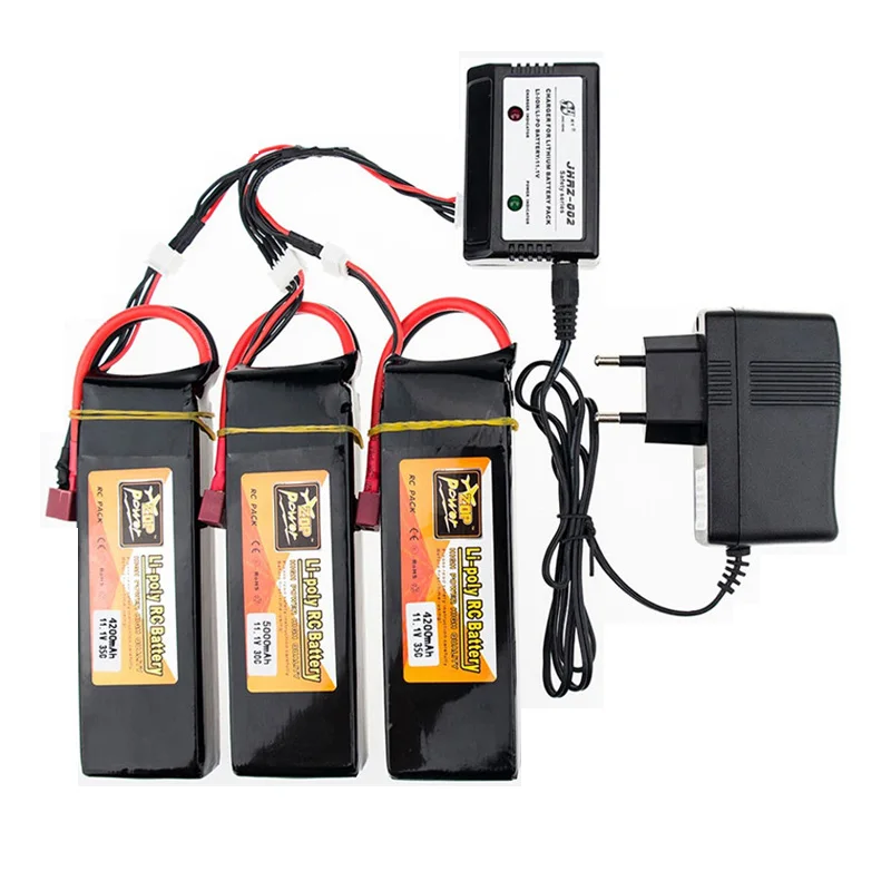 3pcs Black Lipo Battery 11.1V 4200mAh 3S 35C T Plug with Lipo Charger Set and Charging Cable for Vehicles Remote Control Toys
3pcs Black Lipo Battery 11.1V 4200mAh 3S 35C T Plug with Lipo Charger Set and Charging Cable for Vehicles Remote Control Toys