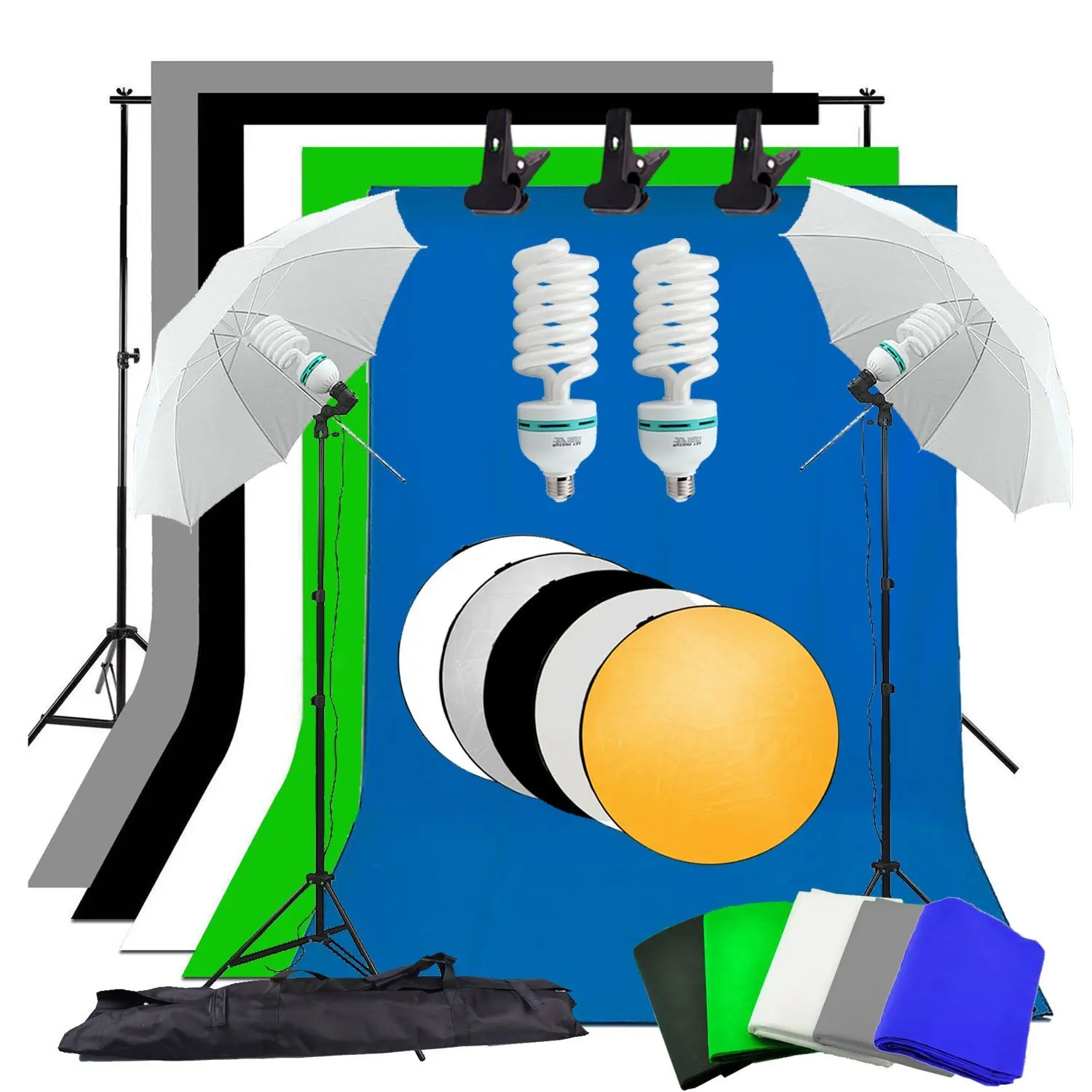 Abeststudio Photo studio Continuous Lighting Kit 2X 135W Flash Light Set Backdrops kit Umbrellas 60cm 5 in 1 Reflector Panel
Abeststudio Photo studio Continuous Lighting Kit 2X 135W Flash Light Set Backdrops kit Umbrellas 60cm 5 in 1 Reflector Panel
