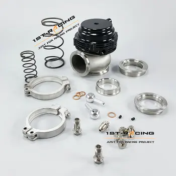 

Stainless steel Black 44mm V-Band External Water Cold Turbo Wastegate Spring 14 PSI Performance