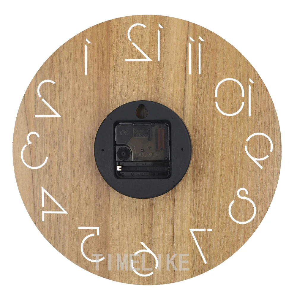 Настенные часы с сигналом тревоги современный дизайн деревянные настенные