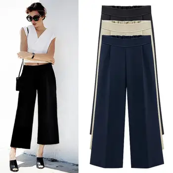 Women Ankle-length Pants Loose Chiffon Pants's Plus Size 2020 Casual High Waist Office Wide Leg Pants Women Trousers Woman
Women Ankle-length Pants Loose Chiffon Pants's Plus Size 2020 Casual High Waist Office Wide Leg Pants Women Trousers Woman
