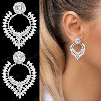 missvikki Detachable Luxury Stud Earrings Wedding Jewelry Luxury micro pave setting AAA cubic zirconia Prom Party Accessories
missvikki Detachable Luxury Stud Earrings Wedding Jewelry Luxury micro pave setting AAA cubic zirconia Prom Party Accessories