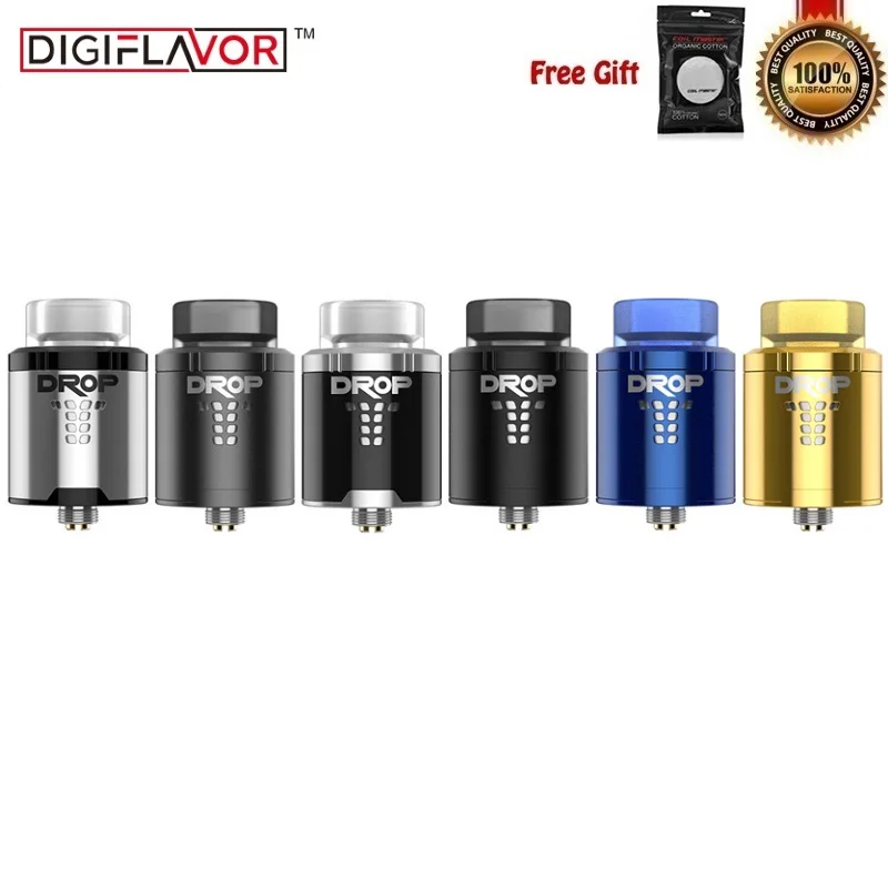 Original Digiflavor Drop RDA Tank with BF Squonk 510 Pin Electronic Cigarette Tank Atomizer 24mm Fit for Voopoo Drag 157W Mod
Original Digiflavor Drop RDA Tank with BF Squonk 510 Pin Electronic Cigarette Tank Atomizer 24mm Fit for Voopoo Drag 157W Mod