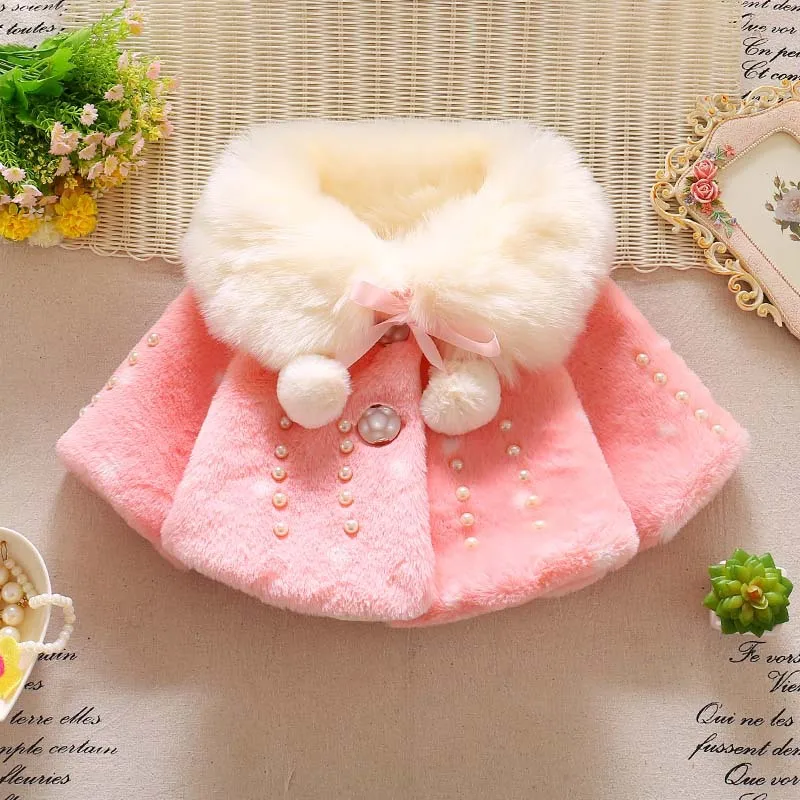 Autumn Winter Fashion Baby Girls Plush Cloak Coat Children Bead Rabbit Hair Turn-down Collar Single Breasted Jacket Clothing
Autumn Winter Fashion Baby Girls Plush Cloak Coat Children Bead Rabbit Hair Turn-down Collar Single Breasted Jacket Clothing