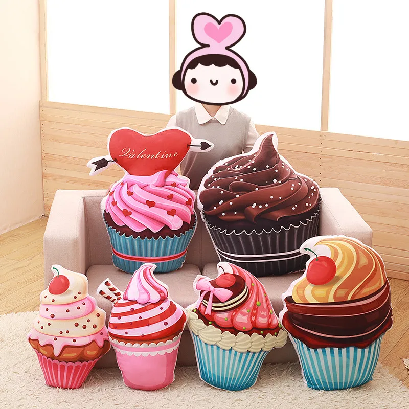 3D плюшевая игрушка icecream подушка-пончик для кексов милая подушка подарок