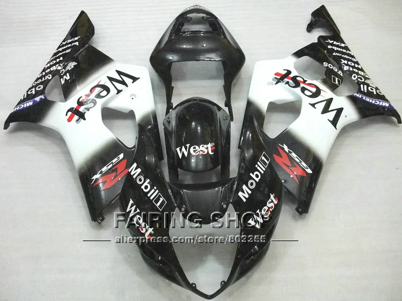 Motorcycle fairing kit for Suzuki injection GSXR1000 2003 2004 black white fairings set GSXR 1000 03 04 YI13
Motorcycle fairing kit for Suzuki injection GSXR1000 2003 2004 black white fairings set GSXR 1000 03 04 YI13