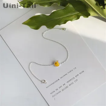 Uini-Tail hot Korean 925 sterling silver fresh literary small yellow chicken bracelet cute soft sister chick bracelet gift
Uini-Tail hot Korean 925 sterling silver fresh literary small yellow chicken bracelet cute soft sister chick bracelet gift