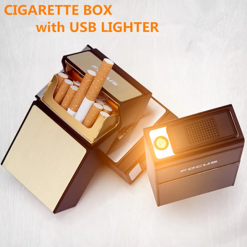 Cigarette Box with USB Electric Lighter Plasma Arc Tungsten Turbo Lighters for Cigarette Smoke Fire Starter Tobacco Storage Case
Cigarette Box with USB Electric Lighter Plasma Arc Tungsten Turbo Lighters for Cigarette Smoke Fire Starter Tobacco Storage Case