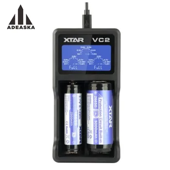 

XTAR VC2 charger for 10440/16340/14500/14650/17670/18350/18490/18500/18650/18700/26650/ 22650/ 20700/21700 battery Charging