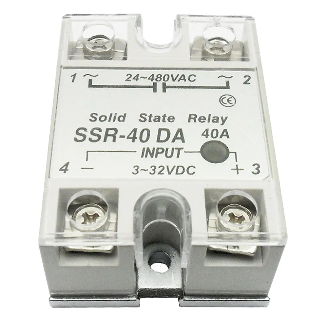 1pc solid state relay SSR 10DA 25DA 40DA actually 3-32V DC TO 24-480V AC 10A 25A 40A Relay