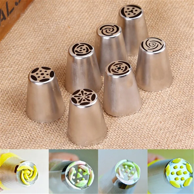 7PCS Russian Icing Piping Nozzles Tips Cake Decorating Biscuits Sugarcraft Pastry Tool DIY ZH809
7PCS Russian Icing Piping Nozzles Tips Cake Decorating Biscuits Sugarcraft Pastry Tool DIY ZH809