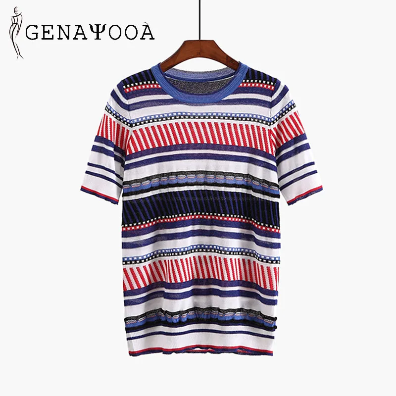 T Shirts Women 2019 Summer Knitted O Neck Striped Ladies Tops Tee Shirt Femme Spring Harajuku Tshirt Women Vintage Korean Style
T Shirts Women 2019 Summer Knitted O Neck Striped Ladies Tops Tee Shirt Femme Spring Harajuku Tshirt Women Vintage Korean Style