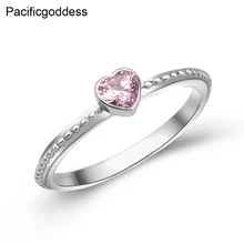 Top heart silver plated zircon ring wedding rings or engagement rings for wins