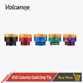 Volcanee 810 Drip Tip Colorful with Shine Gold Resin 17mm Diameter Wide Bore for E Cigarettes V8 RTA RDA Tank Vape Mouthpiece
Volcanee 810 Drip Tip Colorful with Shine Gold Resin 17mm Diameter Wide Bore for E Cigarettes V8 RTA RDA Tank Vape Mouthpiece
