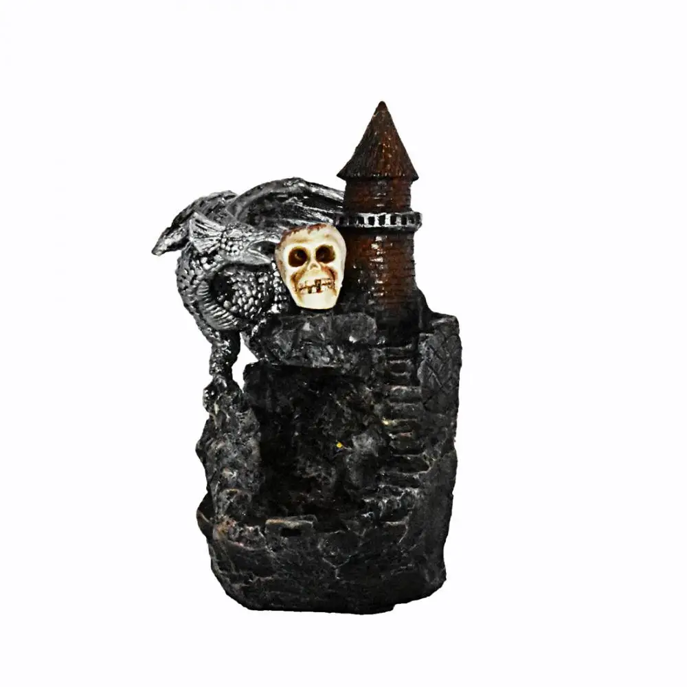 Dragon Skull Skeleton Castle Ceramic Backflow Incense Burner Smoke Waterfall Stick Incense Holder Home Decor Incense Crafts
Dragon Skull Skeleton Castle Ceramic Backflow Incense Burner Smoke Waterfall Stick Incense Holder Home Decor Incense Crafts