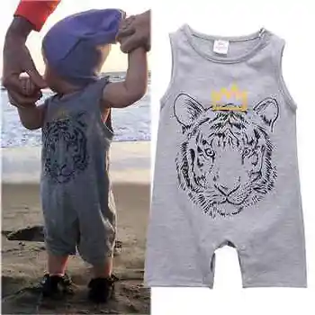 Cotton Newborn Baby Boys Clothes Tiger Printed Baby Rompers Jumpsuit Playsuit Sleeve Summer Baby Boys Rompers 0-24 Months Gray
Cotton Newborn Baby Boys Clothes Tiger Printed Baby Rompers Jumpsuit Playsuit Sleeve Summer Baby Boys Rompers 0-24 Months Gray