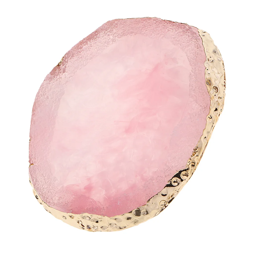MagiDeal PartyDecor Store-4x Resin Imitation agate nail art Palette drink coaster cup mat ornaments