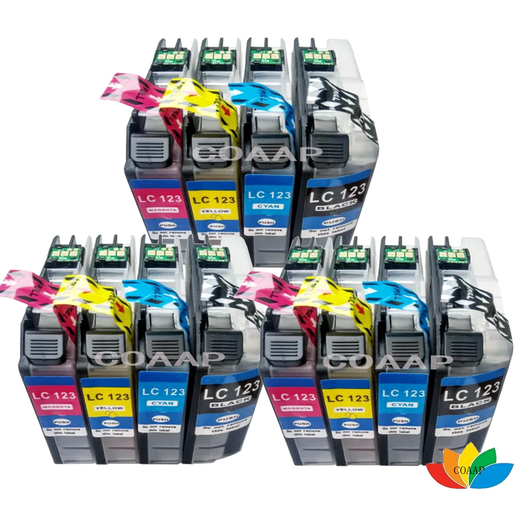 12 printer ink cartridges Compatible for Brother LC-121 LC-123 LC-125 LC-127 XL with Chip
12 printer ink cartridges Compatible for Brother LC-121 LC-123 LC-125 LC-127 XL with Chip