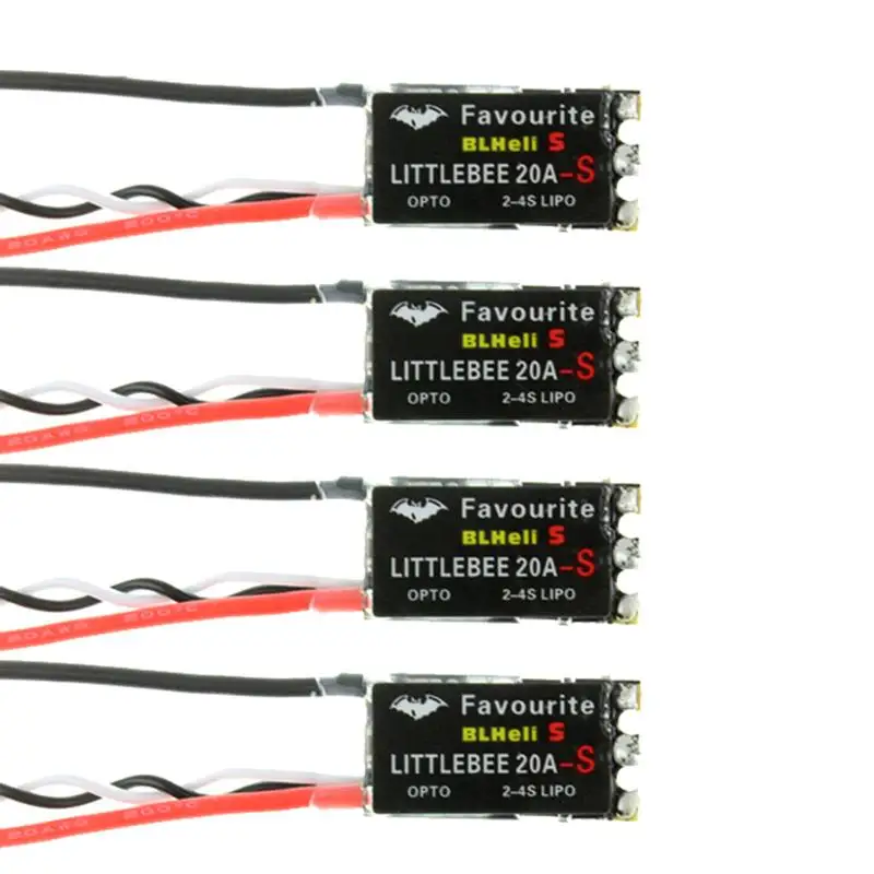 4pcs Racing Drone Quadcopter Multicopter FVT LittleBee BLHeli_S SPRING 2-6S 20A ESC DSHOT Speed Controller for QAV-X Loki FPV
4pcs Racing Drone Quadcopter Multicopter FVT LittleBee BLHeli_S SPRING 2-6S 20A ESC DSHOT Speed Controller for QAV-X Loki FPV
