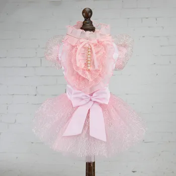 New Spring and summer dog clothes dress Pet wedding dresses White lace rhinestones with pearl princess dog dresses Dog skirt
New Spring and summer dog clothes dress Pet wedding dresses White lace rhinestones with pearl princess dog dresses Dog skirt