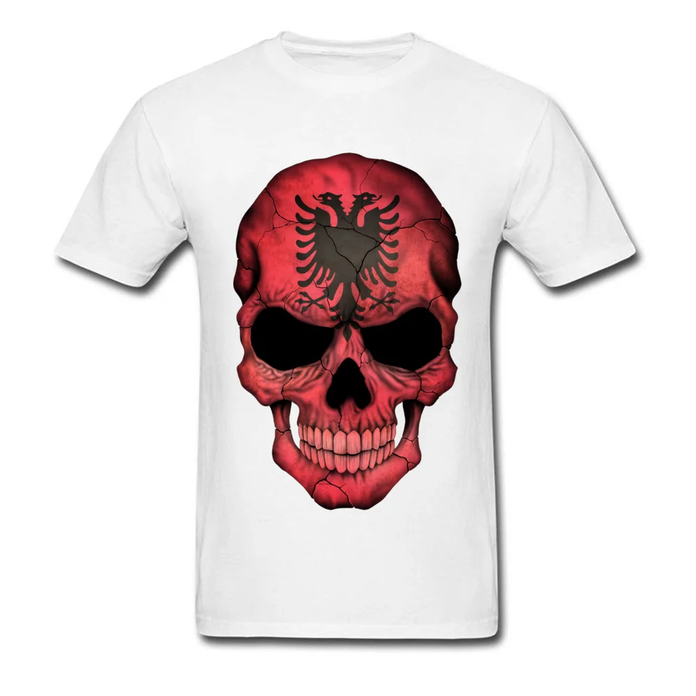 Albanian Flag Skull_white