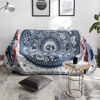 Quality Cotton Thread Blanket AB-Side Decorative Sofa Cover Thick Carpet Coverlet 7-Sizes Constellation Jacquard Decor Bedspread
Quality Cotton Thread Blanket AB-Side Decorative Sofa Cover Thick Carpet Coverlet 7-Sizes Constellation Jacquard Decor Bedspread