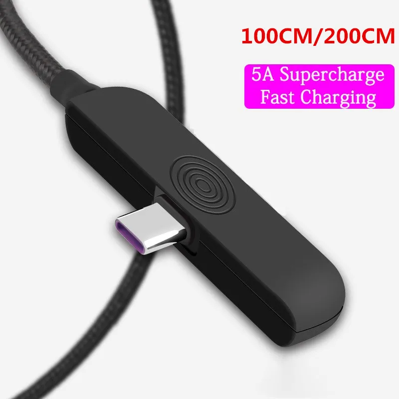 

For HUAWEI Mate 9 10 Pro P10 P20 Pro Honor v8 v9 v10 5A type c cable Nylon Braided USB superCharge T-SHAPE fast Data Cable 1m/2m