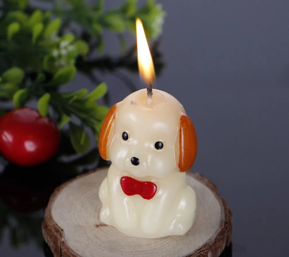 Image 36pcs Lovely Dog Candle For Wedding Baby Shower Birthday Souvenirs Gifts Favor Packaged with PVC Box