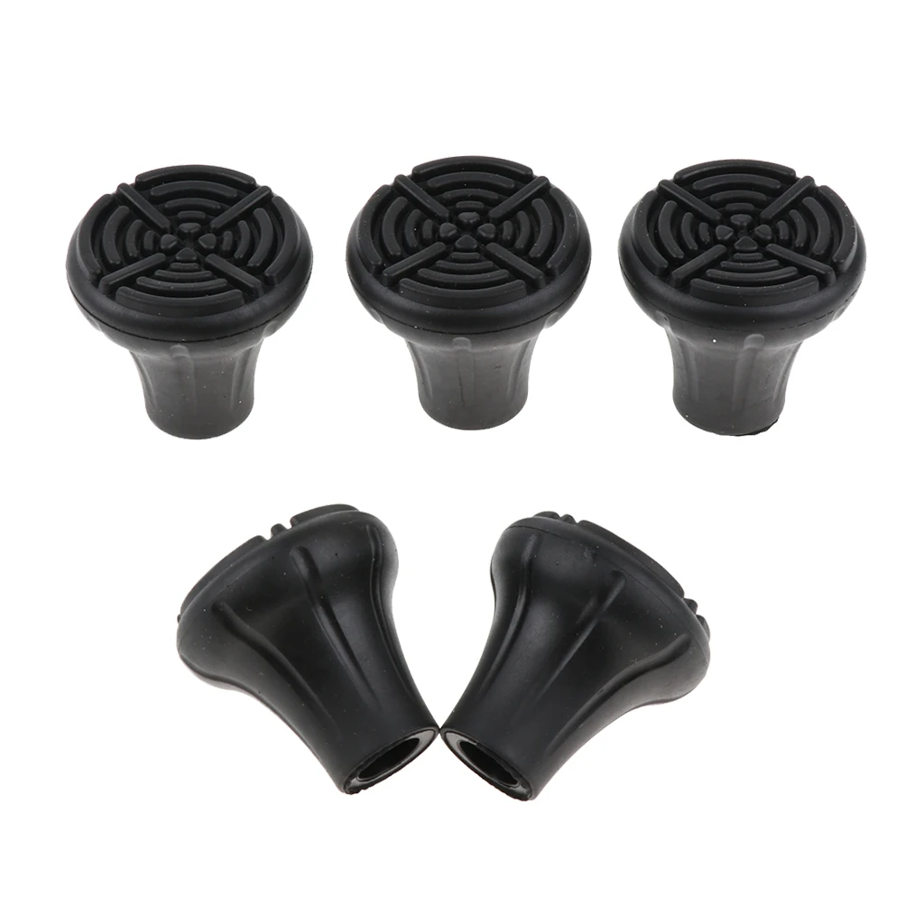 5 Pcs Replacement Rubber Tips Cover Ferrules For Mountaineer Walking Stick Trekking Poles 5 Pcs Replacement Rubber Tips Cover Ferrules For Mountaineer Walking Stick Trekking Poles