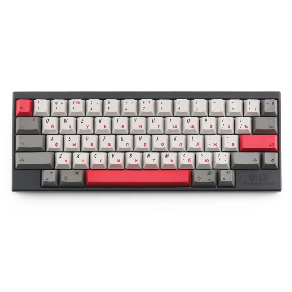 Electrostatic Capacitive EC Russian Keycaps Dye-sub 60 keys Compatible with HHKB keyboard
Electrostatic Capacitive EC Russian Keycaps Dye-sub 60 keys Compatible with HHKB keyboard