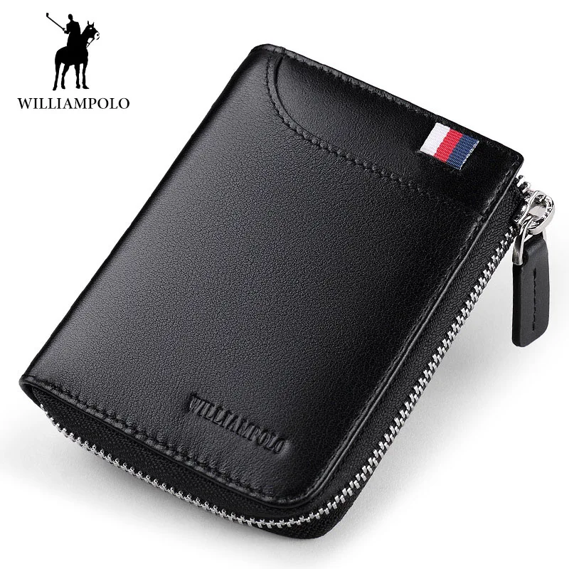WILLIAMPOLO Genuine Leather Brand Men Short Wallet Card Holder Male Purse With Placement Driver's Licens Billfold Key Holder 
WILLIAMPOLO Genuine Leather Brand Men Short Wallet Card Holder Male Purse With Placement Driver's Licens Billfold Key Holder
