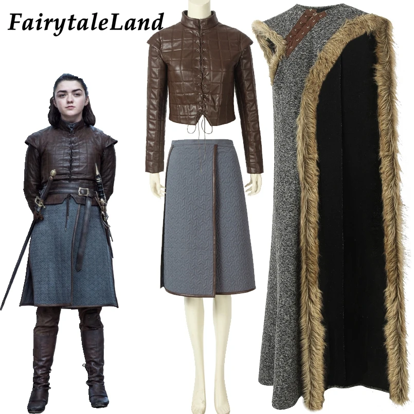 Adult Arya Costume Halloween Costumes Cosplay Outfit Game Of Thrones 8 Arya Stark Cloak Jacket Custom Made Fancy Costume
Adult Arya Costume Halloween Costumes Cosplay Outfit Game Of Thrones 8 Arya Stark Cloak Jacket Custom Made Fancy Costume