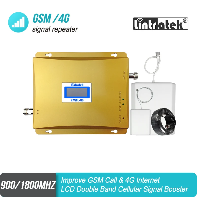 

LCD Display GSM 4G LTE 1800 Dual Band Repeater GSM 900 1800 Mobile Signal Amplifier GSM 900mhz DCS 1800mhz Cell Phone Booster 52