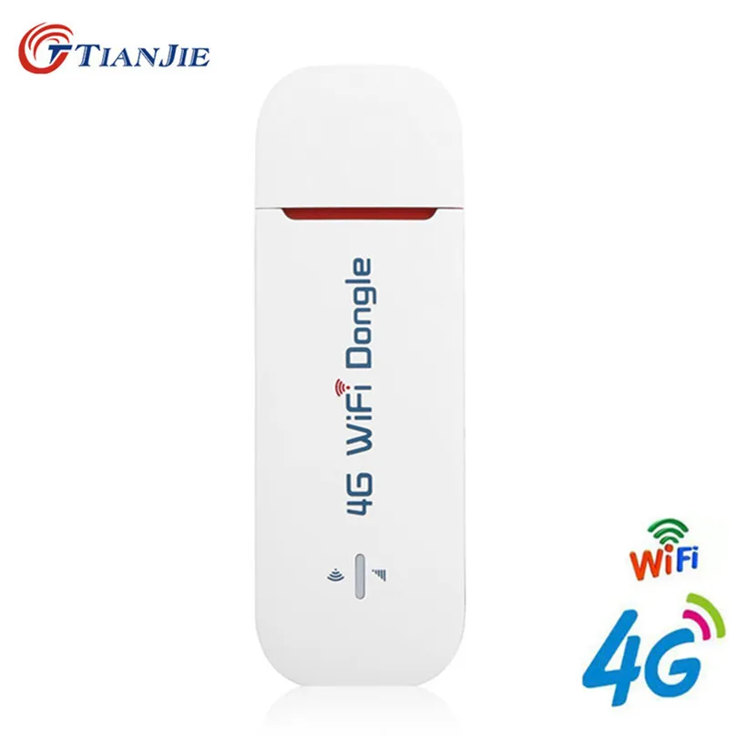TianJie 4G WiFi Router 100Mbps USB Modem Wireless Broadband Mobile Hotspot LTE 3G/4G Unlock Dongle with SIM Slot Stick Date Card
TianJie 4G WiFi Router 100Mbps USB Modem Wireless Broadband Mobile Hotspot LTE 3G/4G Unlock Dongle with SIM Slot Stick Date Card