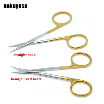 

2pcs Nose Equipment cosmetic surgery gauge Ophthalmic Surgical Caliper tools Double eyelids stainless cut canthus Fine Scissors