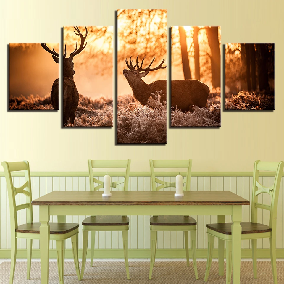 Wall Art Canvas Paintings Framework For Living Room Modular HD Prints Poster 5 Pieces Forest Animal Deer Pictures Home Decor
Wall Art Canvas Paintings Framework For Living Room Modular HD Prints Poster 5 Pieces Forest Animal Deer Pictures Home Decor