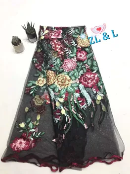 High quality flower embroidery French mesh black tulle ZLL-1318 African Nigeria lace fabric dress skirt fabric
High quality flower embroidery French mesh black tulle ZLL-1318 African Nigeria lace fabric dress skirt fabric