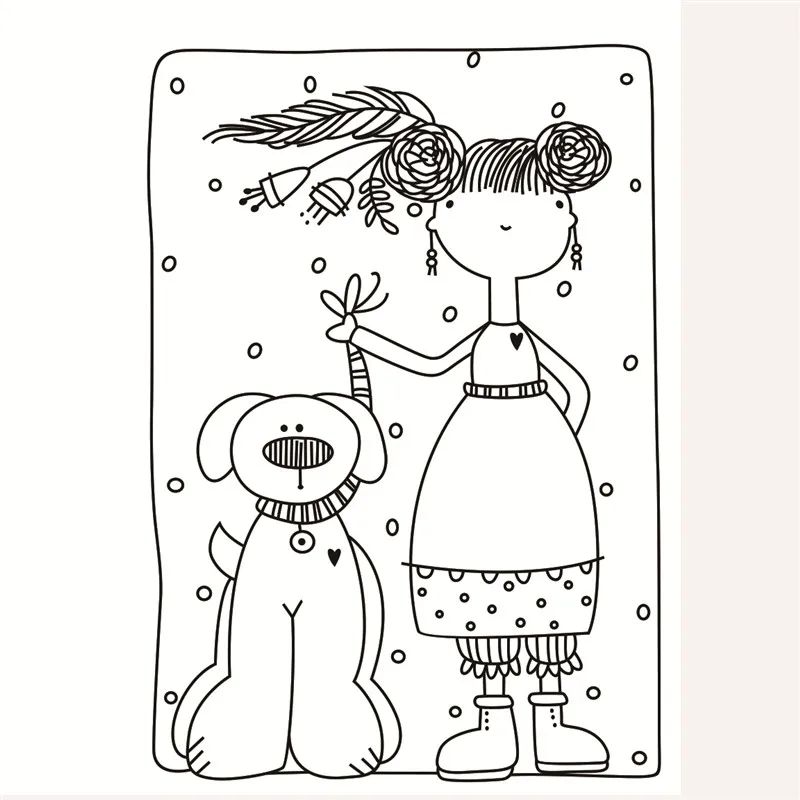 Girl Transparent Rubber Silicone Clear Stamps for Tampons Seal Background Collage Stamp Holiday card Card Making Diy
Girl Transparent Rubber Silicone Clear Stamps for Tampons Seal Background Collage Stamp Holiday card Card Making Diy