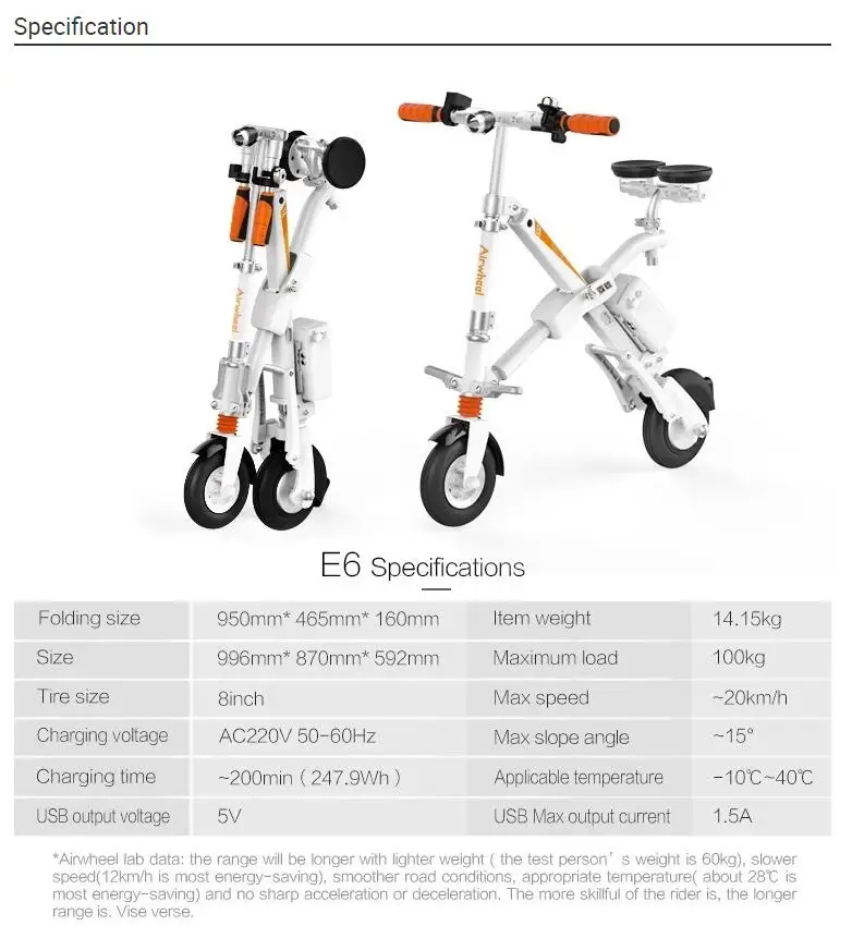 Flash Deal AIRWHEEL E6 Foldable Electric Bicycle with Detachable Battery 1