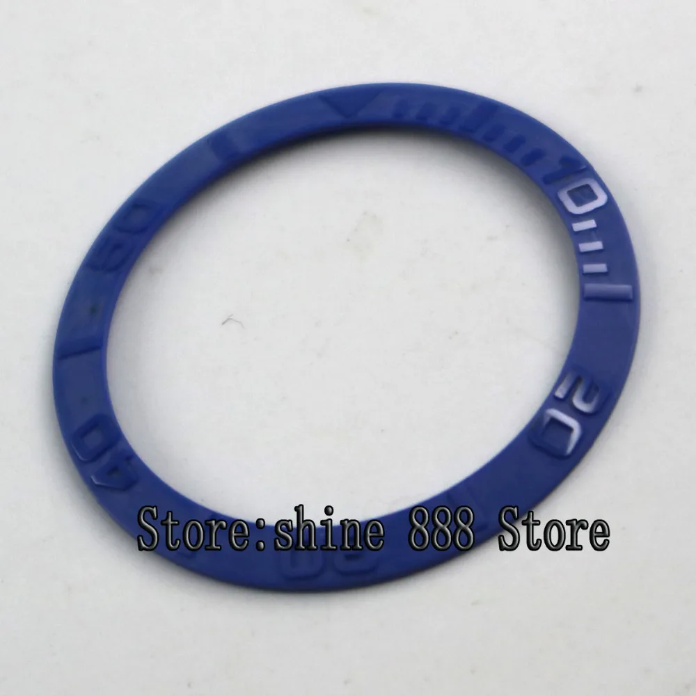 38mm brushed blue ceramic bezel insert for 40mm mens watch