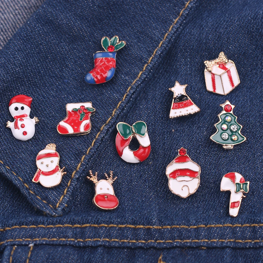 Creative Cartoon Christmas Enamel Pin Cute Santa Tree Jingle Bells Jingle Donuts Candy Snowman Badge Brooch Wholesale
Creative Cartoon Christmas Enamel Pin Cute Santa Tree Jingle Bells Jingle Donuts Candy Snowman Badge Brooch Wholesale