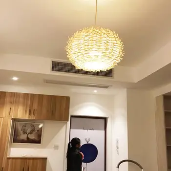 Pastoral Style Bird'S Nest Pendant Light Rattan Weaving Bird'S Nest Lamp 110V-220V E27 Restaurant Bar Hanging Lamp (30cm)
Pastoral Style Bird'S Nest Pendant Light Rattan Weaving Bird'S Nest Lamp 110V-220V E27 Restaurant Bar Hanging Lamp (30cm)