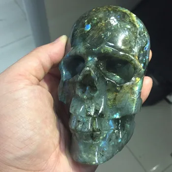 Hot Sale Halloween Decoration 465g Natural Labradorite Face Skull Craved Healing Crystal Skulls/Christmas Face Skull Decoration
Hot Sale Halloween Decoration 465g Natural Labradorite Face Skull Craved Healing Crystal Skulls/Christmas Face Skull Decoration