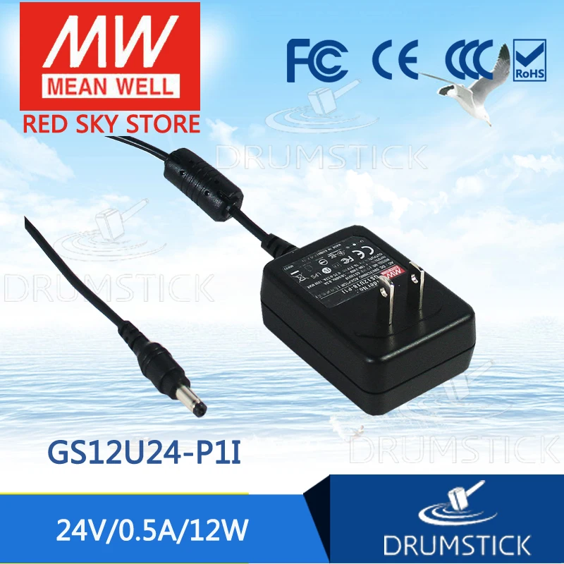 MEAN WELL GS12U24-P1I 24V 0.5A meanwell GS12U24 24V 12W AC-DC Industrial Adaptor
MEAN WELL GS12U24-P1I 24V 0.5A meanwell GS12U24 24V 12W AC-DC Industrial Adaptor