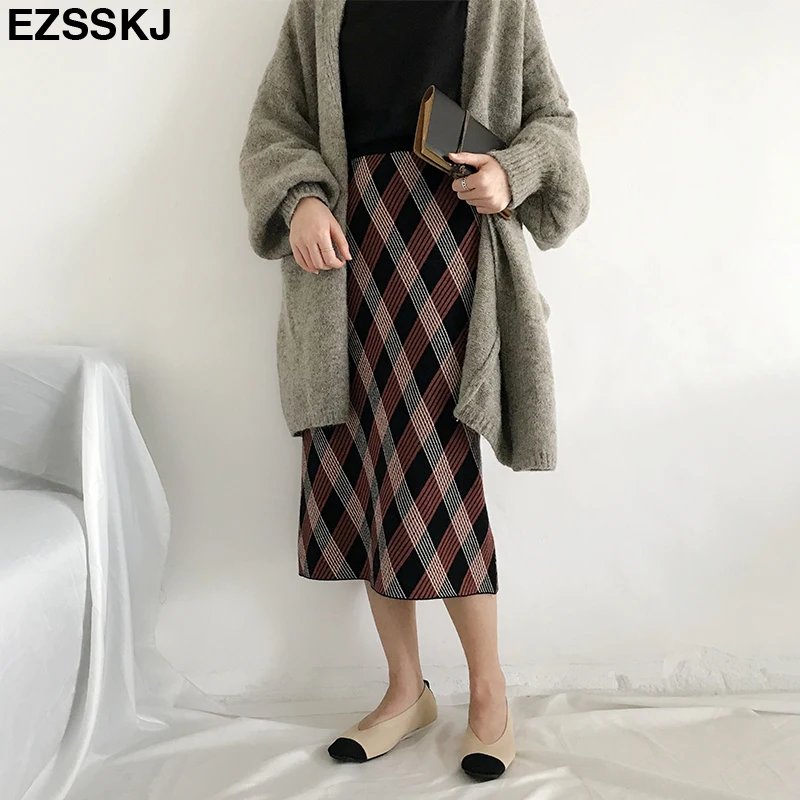 2019 Knitted retro plaid skirt autumn winter thick sweater skirt female high waist bodycon a-line skirt female step long skirt
2019 Knitted retro plaid skirt autumn winter thick sweater skirt female high waist bodycon a-line skirt female step long skirt