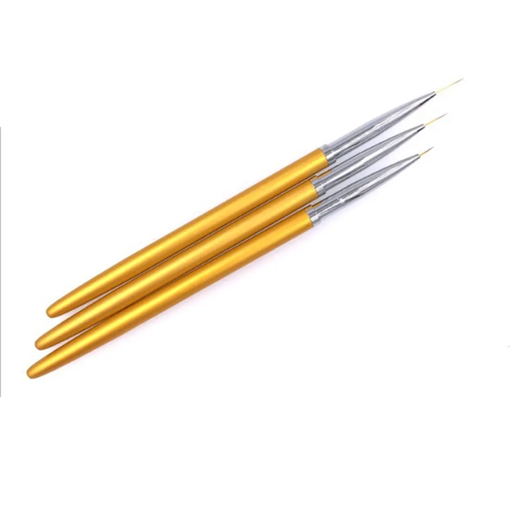 3pcs Golden Nail Art Lines Painting Pen Nail Tip Drawing Brush Set DIY Tools 3D Design Manicure Drawing Tool Kit
3pcs Golden Nail Art Lines Painting Pen Nail Tip Drawing Brush Set DIY Tools 3D Design Manicure Drawing Tool Kit