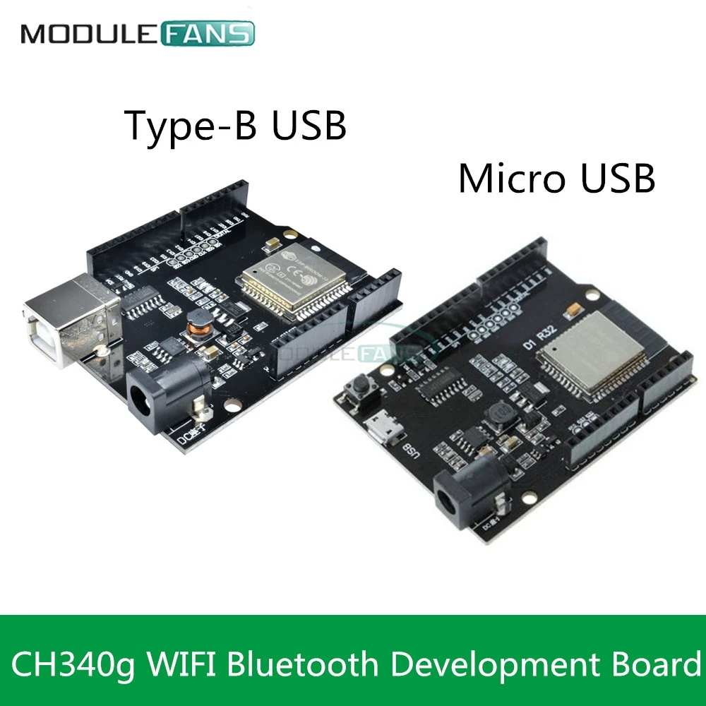 CH340 WeMos D1 R32 Mini ESP32 WIFI Bluetooth Development Board for Arduino UNO R3 WeMos With Type-B/Micro USB Adapter
CH340 WeMos D1 R32 Mini ESP32 WIFI Bluetooth Development Board for Arduino UNO R3 WeMos With Type-B/Micro USB Adapter